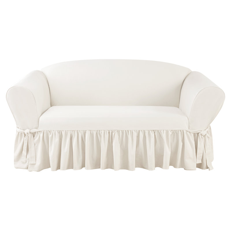 Sure Fit Essential Twill Box Cushion Loveseat Slipcover & Reviews